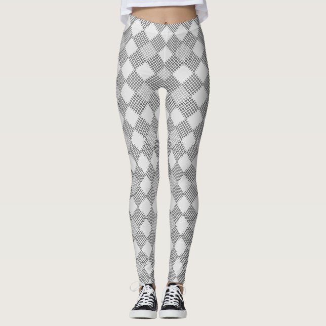 Legging Padrão de patches verificado 01 w off-white BG (Frente)