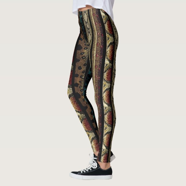 Legging Padrão de Pele de Cobra  (Esquerda)