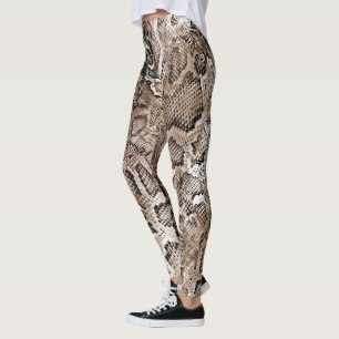 Legging Padrão de Pele de Cobra