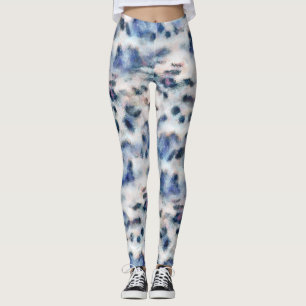 Legging Padrão de Pele de Impressão do Animal Leopardo d