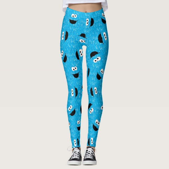 Legging Padrão de Pele de Monstro de Cookie (Frente)