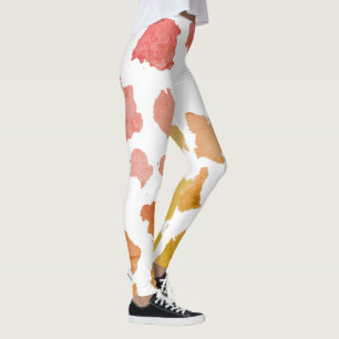 Legging Padrão de Pele de Vaca de Aquarela