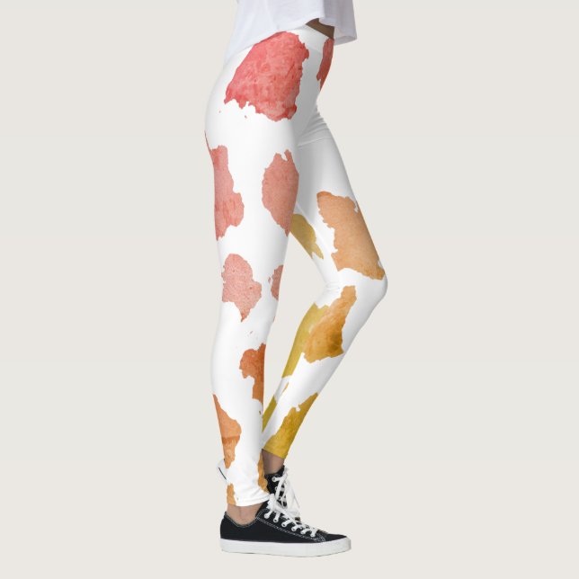 Legging Padrão de Pele de Vaca de Aquarela (Direita)