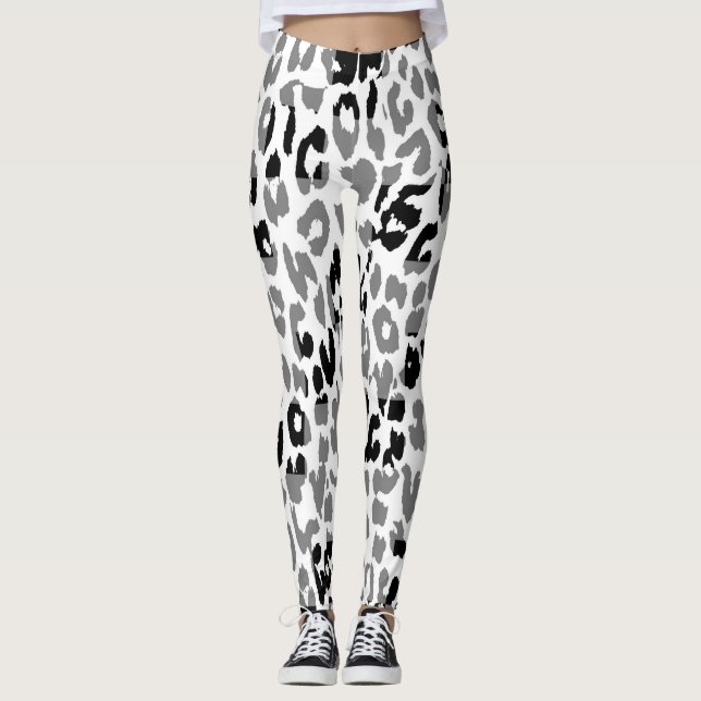 Legging Padrão de Pele do Leopard (Frente)