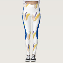 Legging Padrão de Pena Boêmio