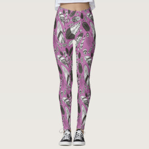 Legging Padrão de penas