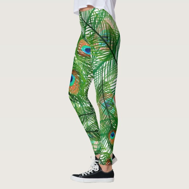 Legging padrão de penas de pântano (Esquerda)
