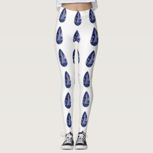 Legging Padrão de pera azul