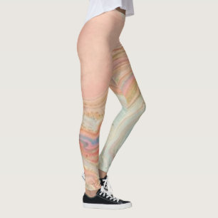 Legging Padrão de Pêssego Contemporâneo e Justo