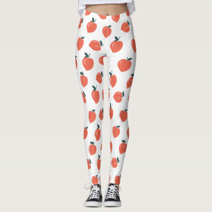 Legging Padrão de Pêssego Fofo