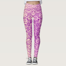 Padrão de Pêssego Roxo Pêssego Elegante Mandala