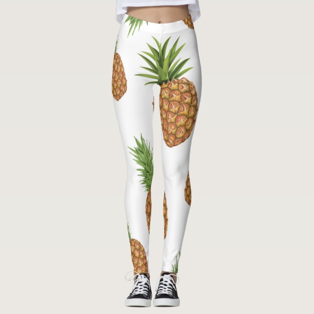 Legging Padrão de pinheiros com aquarela 1 (Frente)