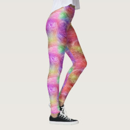 Legging Padrão de Pintura a Óleo em Redemoinho Abstrato Pa