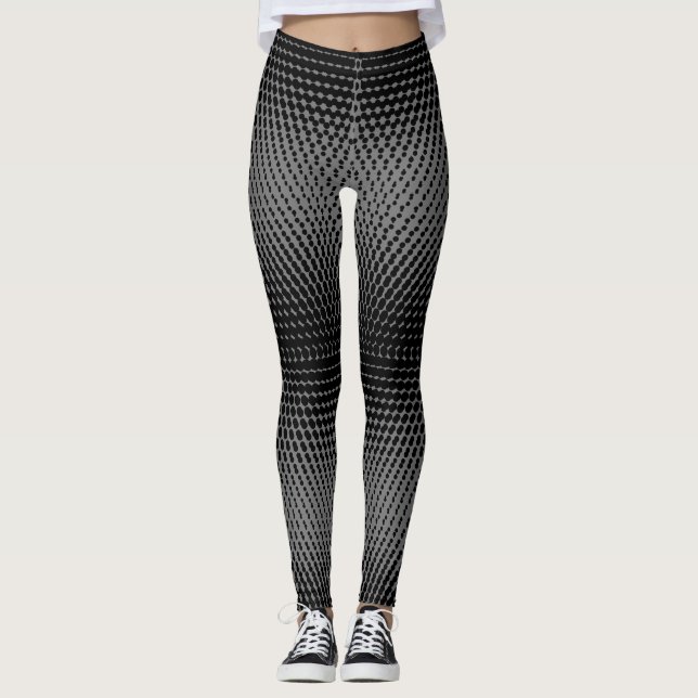 Legging Padrão de pixel 09.B.w. CINZA BG (Frente)