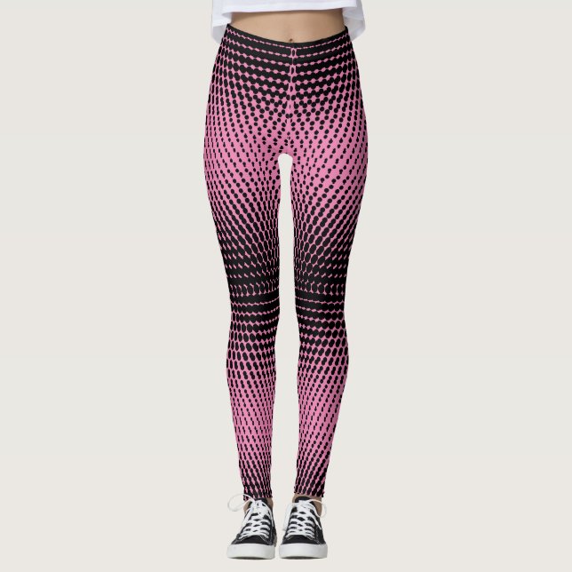 Legging Padrão de pixel 09.B.w. Rosa BG (Frente)