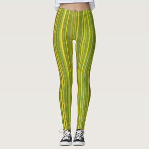LEGGING PADRÃO DE PLANTAS DE MUSTARD