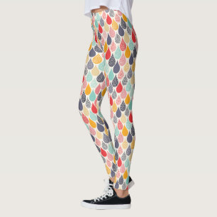 Legging Padrão de Ponto de Arte do Pop do Raindrop