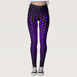 Legging Padrão de Ponto de Tecno Violet