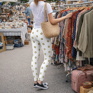 Legging Padrão de Pontos Amarelos Minimalista Moderno