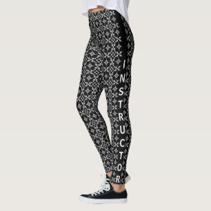 Legging Padrão de Pontos Bokeh Monocromático Abstrato