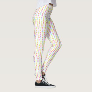 Legging Padrão de Pontos do Arco-Íris
