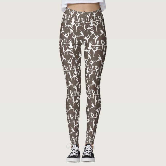 Legging Padrão de pose de ioga 01.bx4.DGrey BG (Frente)