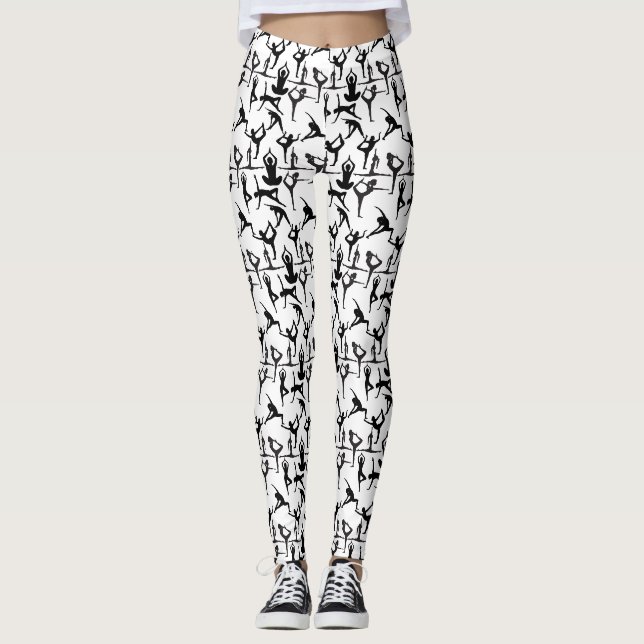 Legging Padrão de pose de ioga 01.wx4.GB branco (Frente)