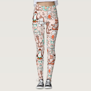Legging Padrão de poses de ioga Padrão sem costura de