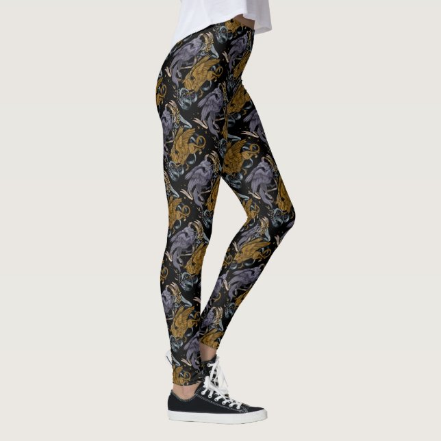 Legging Padrão de prata e Griffin Dourado (Direita)