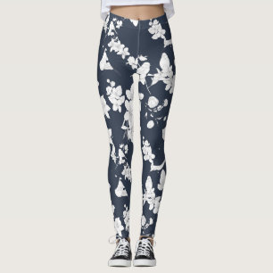 Legging Padrão de Primavera de Arte de Linha