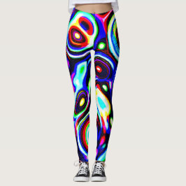 Legging Padrão de pulso de neon vibrante