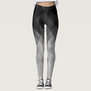 Legging Padrão de quadrados geométricos do triângulo da
