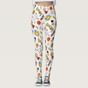 Legging Padrão de Quadrinhos