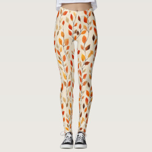 Legging Padrão de queda das folhas do outono