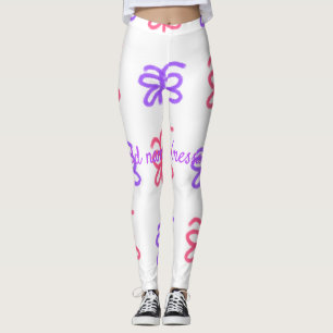 Legging Padrão de rabisca rosa púrpura adicionam nome text