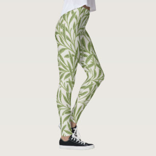Legging Padrão de ramos verdejantes