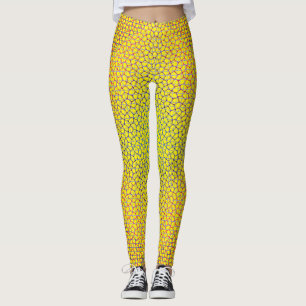 Legging Padrão de rede verificado 01 BYellow BG