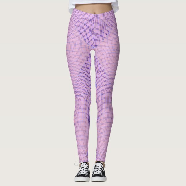 Legging Padrão de rede verificado 02 LPink BG (Frente)