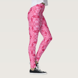 Legging Padrão de renda cereja #2