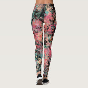 Legging Padrão de respingo de aquarela moderna Férias na p