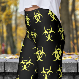 Legging Padrão de Risco Biológico Amarelo e Preto