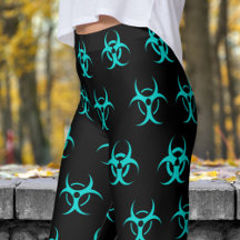 Padrão de risco biológico azul e preto