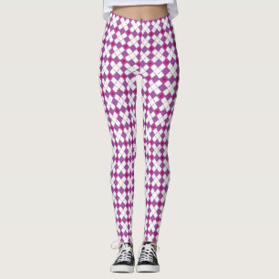 Legging Padrão de Rosas Geométricas