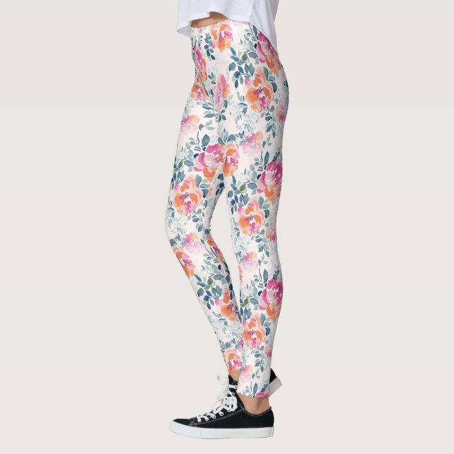 Legging Padrão de Rosas pintados (Esquerda)