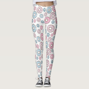 Legging Padrão De Rosquinhas, Rosquinhas Rosa, Rosquinhas 