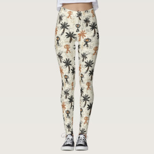 Legging Padrão de Safari na Selva do Boho Monkey