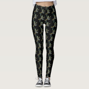 Legging Padrão de Sapo de Árvore Subindo Fractal Funky 