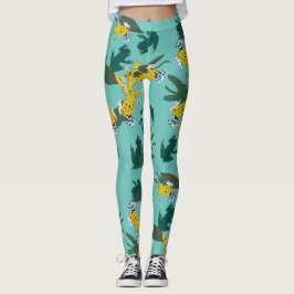 Legging Padrão de Sapos Exóticos