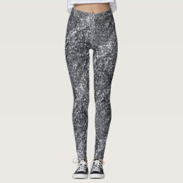 Legging Padrão de Sequência de Prata