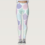 Legging Padrão De Sereia Adorável E Pastel Moderno Com Nom<br><div class="desc">Padrão De Sereia Adorável E Pastel Moderno Com Nome</div>